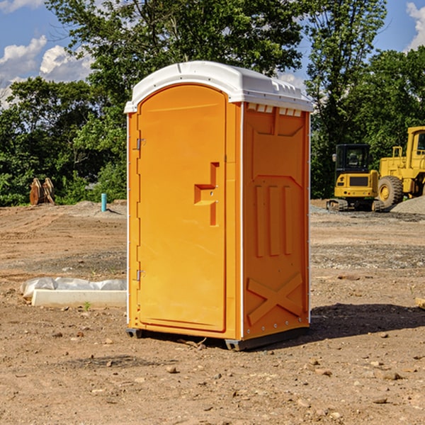 how often are the porta potties cleaned and serviced during a rental period in San Mateo